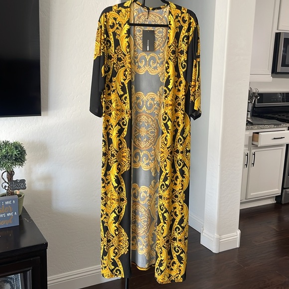 FASHION NOVA ROYALTY SUNSUIT SET Style FN 30537 Black & Gold Sz M New with tags - Picture 14 of 17